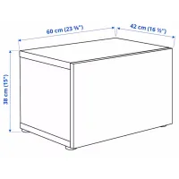 Dulap suspendat Ikea Besta/Hanviken White photo 4