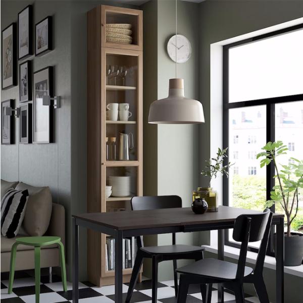 Dulap cu vitrină Ikea Billy/Oxberg PAL / Oak photo 2