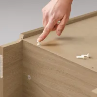 Dulap cu vitrină Ikea Billy/Oxberg PAL / Oak photo 3