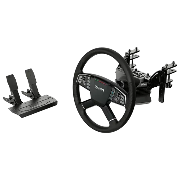 Volan Moza Racing R5 V2 Trucking Bundle Cu fir / 14 buttons / Black photo 1