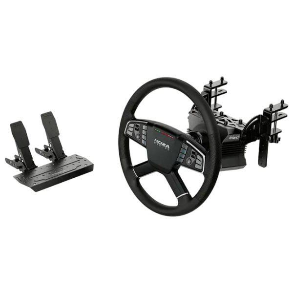 Volan Moza Racing R5 V2 Trucking Bundle Cu fir / 14 buttons / Black photo 1