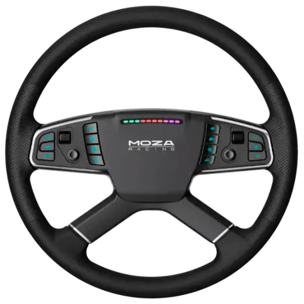 Volan Moza Racing R5 V2 Trucking Bundle Cu fir / 14 buttons / Black photo 2