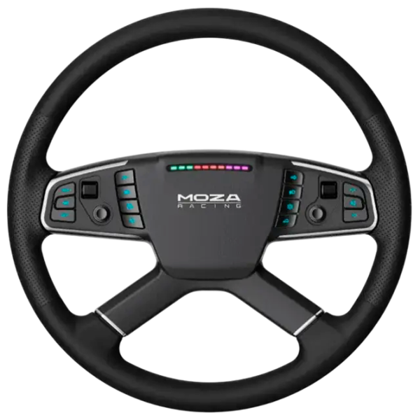 Volan Moza Racing R5 V2 Trucking Bundle Cu fir / 14 buttons / Black photo 2