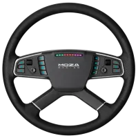 Volan Moza Racing R5 V2 Trucking Bundle Cu fir / 14 buttons / Black photo 2