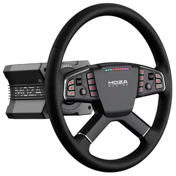 Volan Moza Racing R5 V2 Trucking Bundle Cu fir / 14 buttons / Black photo 4