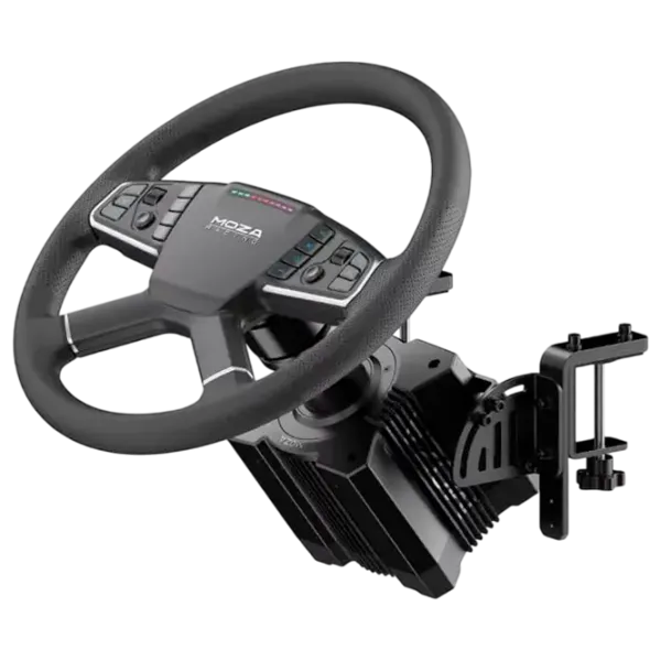 Volan Moza Racing R5 V2 Trucking Bundle Cu fir / 14 buttons / Black photo 8