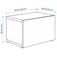 Dulap suspendat Ikea Besta/Laxviken White photo 5