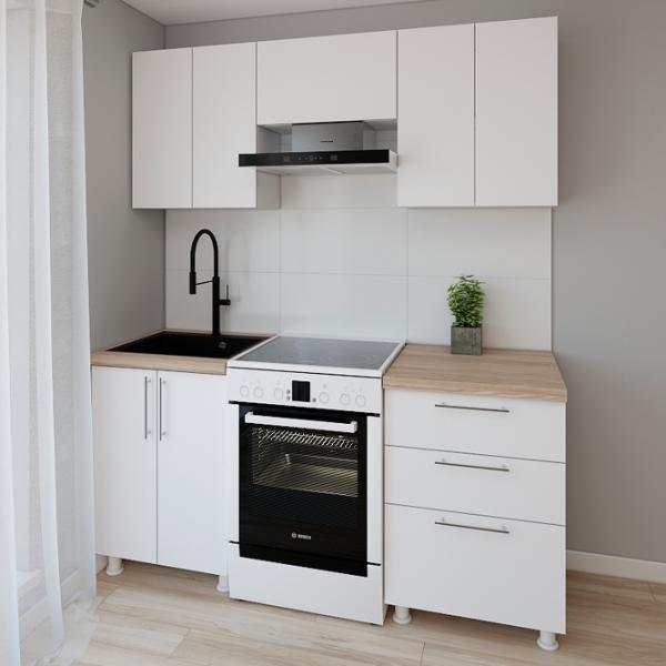 Кухня Smartex K2 ДСП меламин / White photo 2