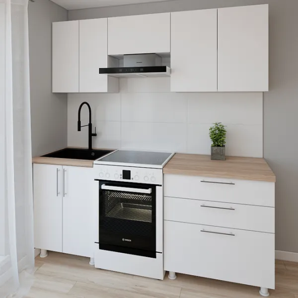 Кухня Smartex K2 ДСП меламин / White photo 2 Кухня Smartex K2 ДСП меламин / White photo 2