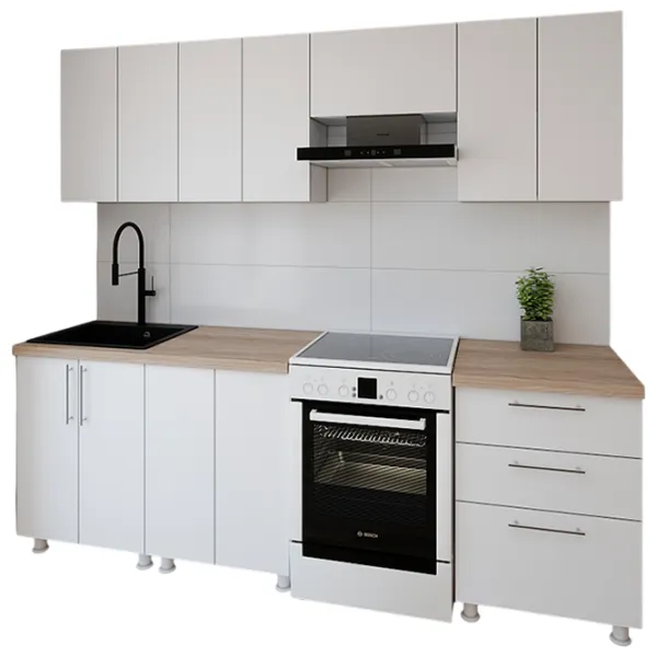 Кухня Smartex K2 ДСП меламин / White photo 1 Кухня Smartex K2 ДСП меламин / White photo 1