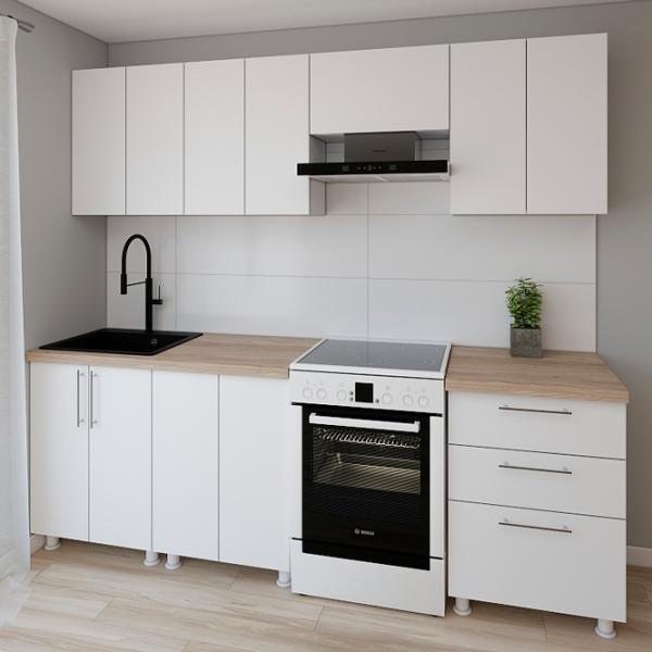 Кухня Smartex K2 ДСП меламин / White photo 2 Кухня Smartex K2 ДСП меламин / White photo 2