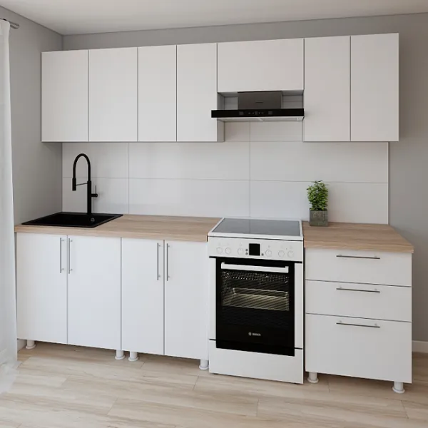 Кухня Smartex K2 ДСП меламин / White photo 2 Кухня Smartex K2 ДСП меламин / White photo 2