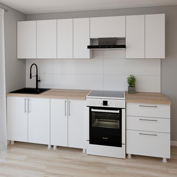 Кухня Smartex K2 ДСП меламин / White photo 2 Кухня Smartex K2 ДСП меламин / White photo 2