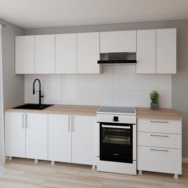 Кухня Smartex K2 ДСП меламин / White photo 2 Кухня Smartex K2 ДСП меламин / White photo 2