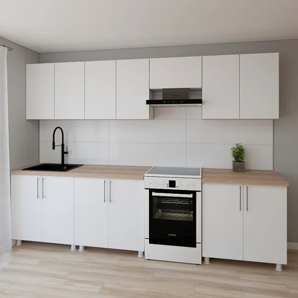 Кухня Smartex K2 ДСП меламин / White photo 2