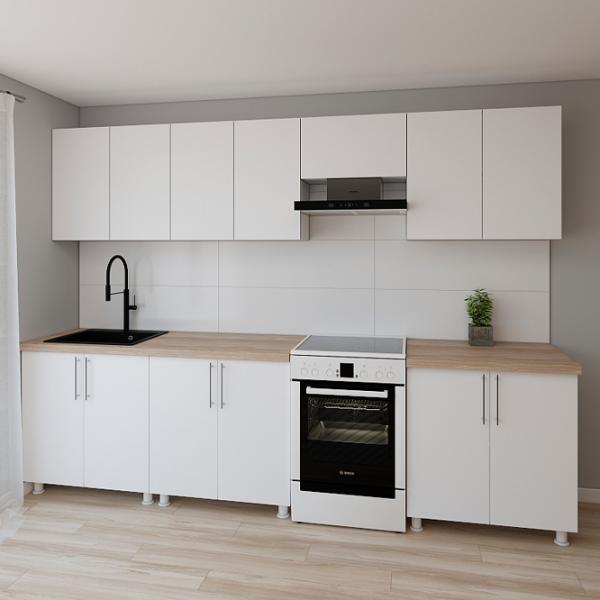 Кухня Smartex K2 ДСП меламин / White photo 2