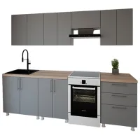 Кухня Smartex K2 ДСП меламин / Серый 