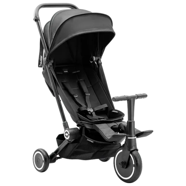 Trotinetă pentru copii cu trei roți SmarTrike Xtend Traveler 4in1 (6M-4Y) 22 kg/ Black photo 1