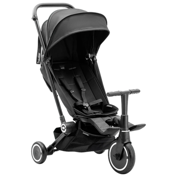 Trotinetă pentru copii cu trei roți SmarTrike Xtend Traveler 4in1 (6M-4Y) 22 kg/ Black photo 1