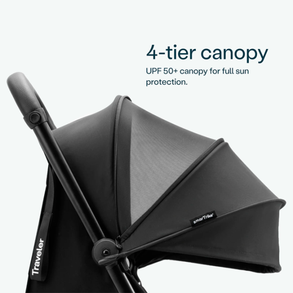 Trotinetă pentru copii cu trei roți SmarTrike Xtend Traveler 4in1 (6M-4Y) 22 kg/ Black photo 12