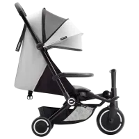 Trotinetă pentru copii cu trei roți SmarTrike Xtend Traveler 4in1 (6M-4Y) 22 kg/ White photo 2