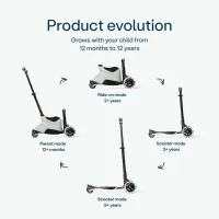 Trotinetă pentru copii cu trei roți SmarTrike Xtend Scooter Ride-on (12M-12Y) 50 kg/ Gray photo 3