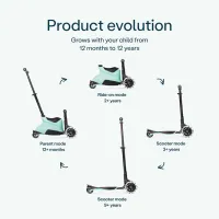 Trotinetă pentru copii cu trei roți SmarTrike Xtend Scooter Ride-on (12M-12Y) 50 kg/ Green photo 3