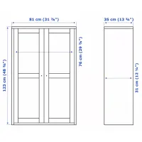 Витрина для гостиной Ikea Havsta ДСП / White photo 2