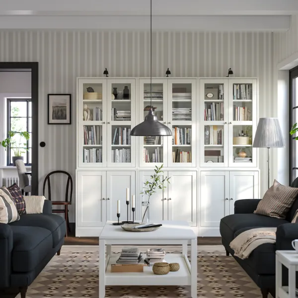 Dulap cu vitrină Ikea Havsta PAL / White photo 4