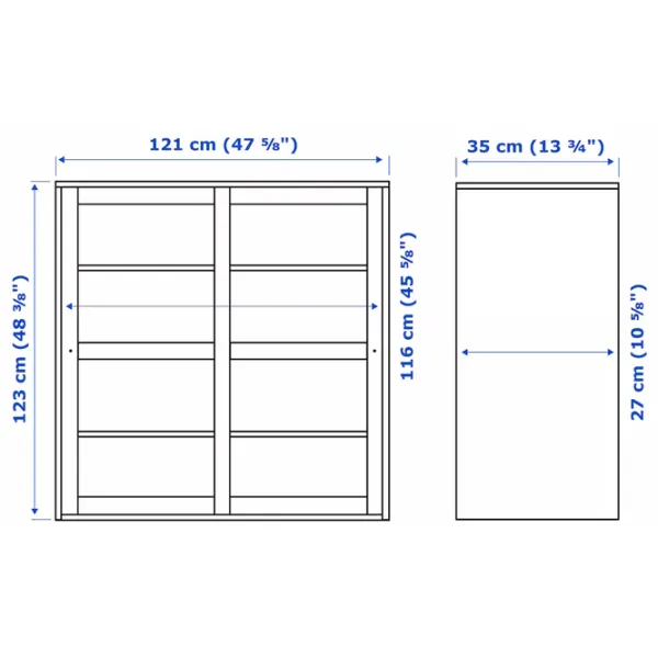 Dulap cu vitrină Ikea Havsta PAL / Gray-Beige photo 2