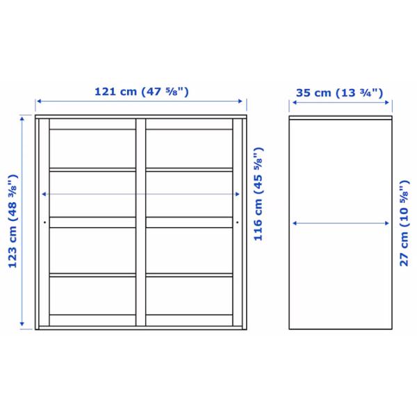 Dulap cu vitrină Ikea Havsta PAL / Gray-Beige photo 2