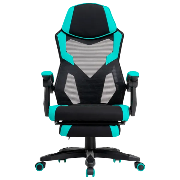 Scaun Gaming LUMI Brun Blue Black photo 1