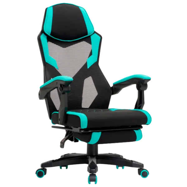 Scaun Gaming LUMI Brun Blue Black photo 2