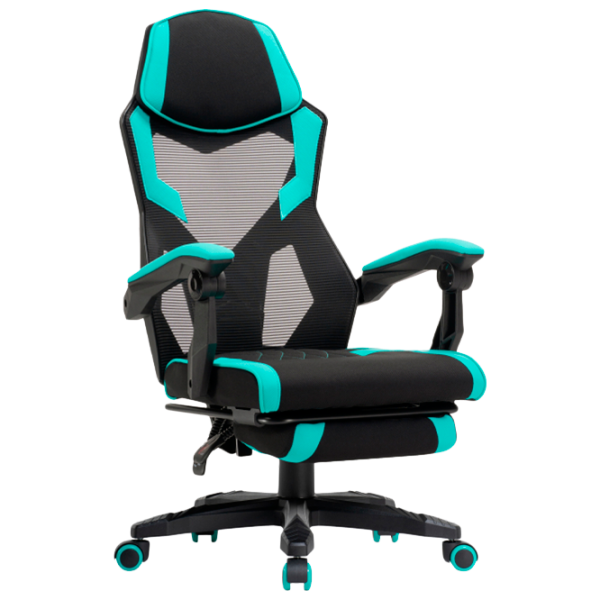 Scaun Gaming LUMI Brun Blue Black photo 2