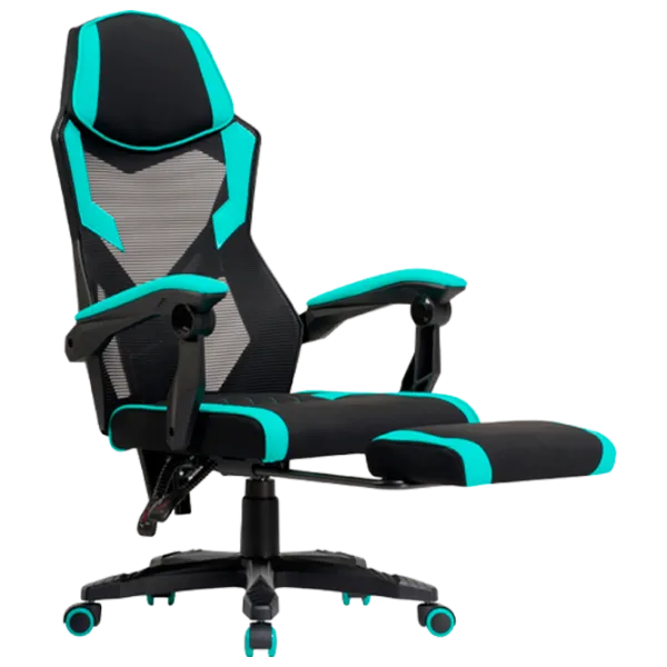 Scaun Gaming LUMI Brun Blue Black photo 5