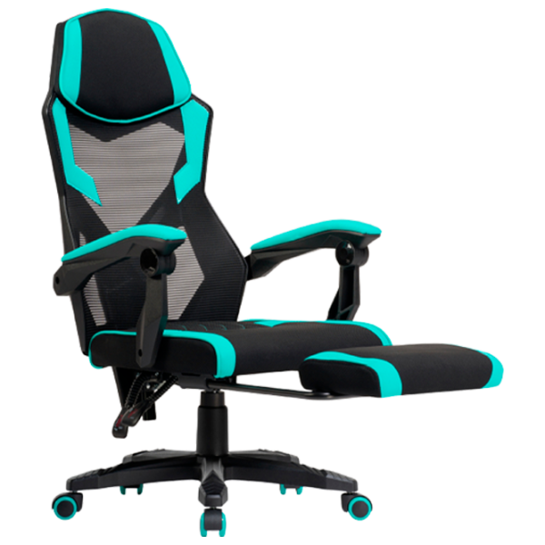 Scaun Gaming LUMI Brun Blue Black photo 5