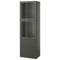 Витрина для гостиной Ikea Besta/Lappviken/Fallsvik Стекло / Dark grey