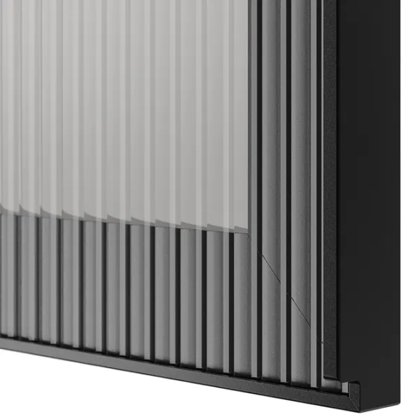 Dulap cu vitrină Ikea Besta/Lappviken/Fallsvik Sticlă / Dark grey photo 4