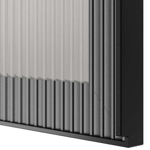 Dulap cu vitrină Ikea Besta/Lappviken/Fallsvik Sticlă / Dark grey photo 4