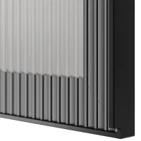 Dulap cu vitrină Ikea Besta/Lappviken/Fallsvik Sticlă / Dark grey photo 4
