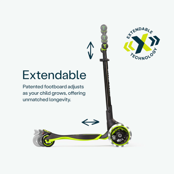 Trotinetă pentru copii cu trei roți SmarTrike Xtend Scooter (3Y-12Y) / Lime photo 4