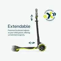 Trotinetă pentru copii cu trei roți SmarTrike Xtend Scooter (3Y-12Y) / Lime photo 4