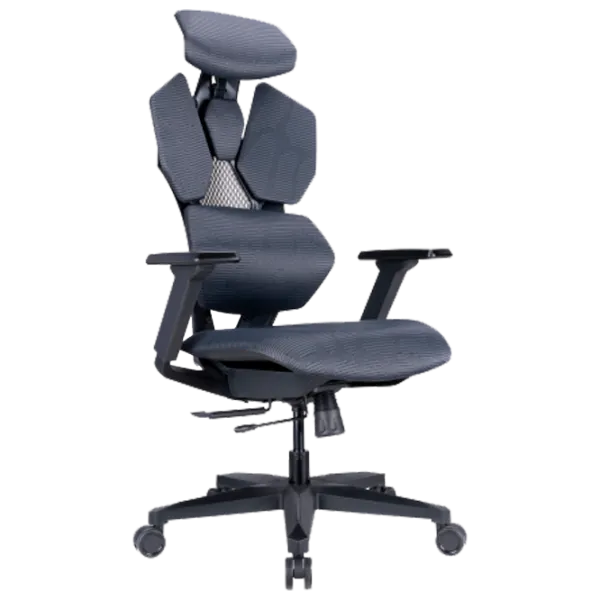 Scaun Gaming LUMI Comfy Mesh Gray Black photo 1 Scaun Gaming LUMI Comfy Mesh Gray Black photo 1