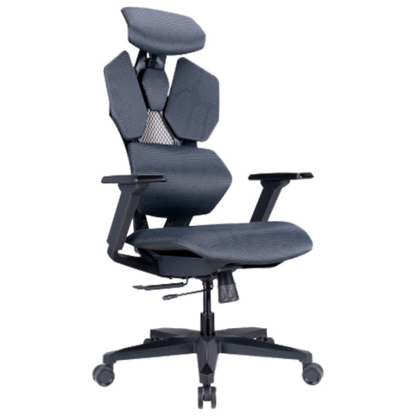 Scaun Gaming LUMI Comfy Mesh Gray Black photo 1 Scaun Gaming LUMI Comfy Mesh Gray Black photo 1