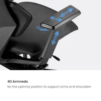 Scaun Gaming LUMI Comfy Mesh Gray Black photo 2