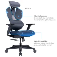 Scaun Gaming LUMI Comfy Mesh Gray Black photo 4