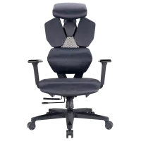 Scaun Gaming LUMI Comfy Mesh Gray Black photo 5
