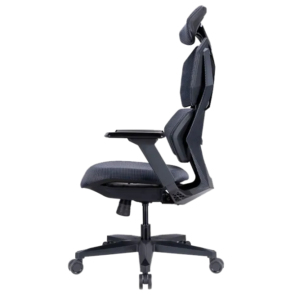 Scaun Gaming LUMI Comfy Mesh Gray Black photo 6 Scaun Gaming LUMI Comfy Mesh Gray Black photo 6