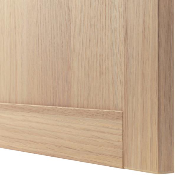 Dulap cu vitrină Ikea Besta/Hanviken Sticlă / Whitewashed Oak photo 6
