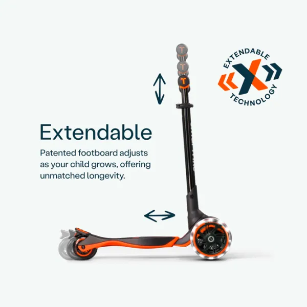 Trotinetă pentru copii cu trei roți SmarTrike Xtend Scooter (3Y-12Y) / Orange photo 4
